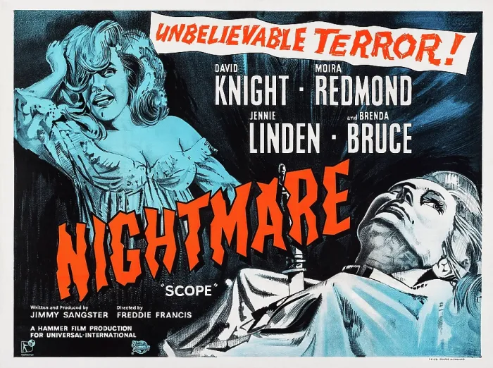 Framed Print : NIGHTMARE, US poster art, 1964