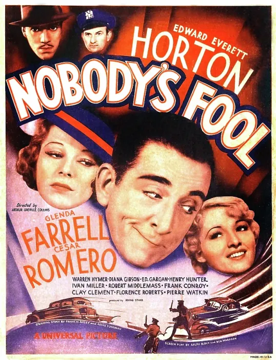 Framed Print : NOBODY'S FOOL, US poster art, top from left: Cesar Romero, Edward Gargan; center from left: Glenda Farrell, Edward Everett Horton, Diana Gibson, 1936 Framed Print : NOBODY'S FOOL, US poster art, top from left: Cesar Romero, Edward Gargan; center from left: Glenda Farrell, Edward Everett Horton, Diana Gibson, 1936