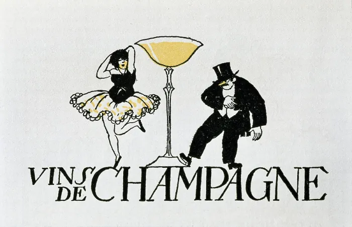 Framed Print : NOGUS i CASAS, Francesc Xavier (1873-1941). Vins de Champagne. Engraving. AISA / Everett Collection - Image has fine art copyright
