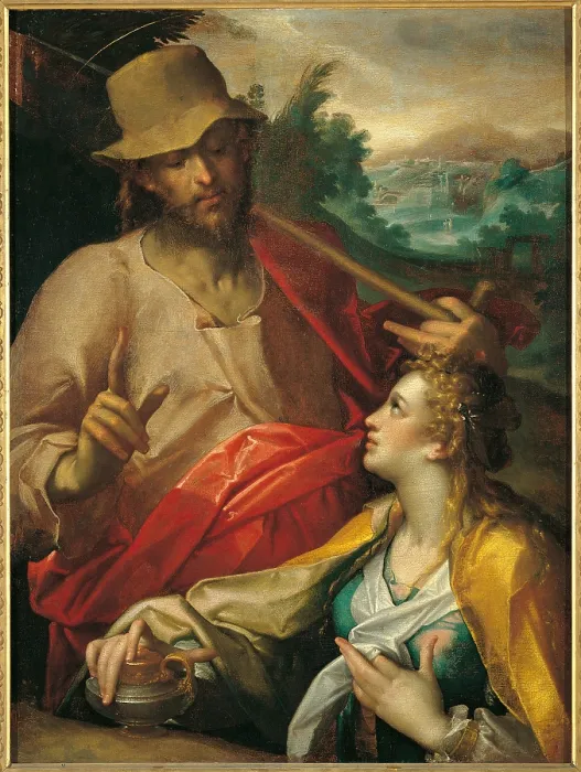 Framed Print : Noli me tangere, by Bartholomeus Spranger, 1591, 16th Century, cm 128, 5 x 97, 5 - Rumania, Bucarest, Bucarest, Rumenia National gallery. All