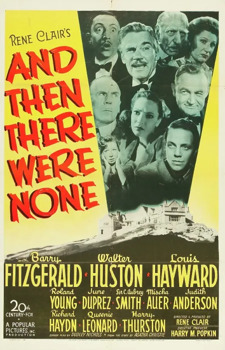 Framed Print : AND THEN THERE WERE NONE, top from left: Mischa Auer, Walter Huston, C