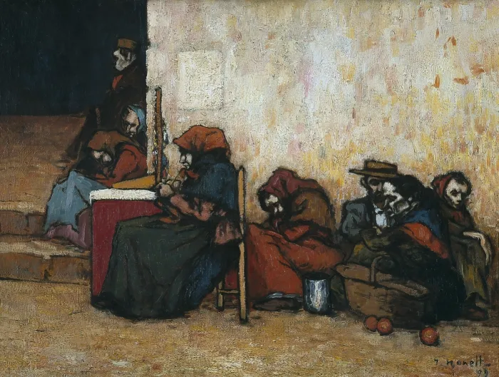 Framed Print : NONELL i MONTURIOL, Isidre (1873-1911). Poors Waiting for Soup. 1899. Postmodern art. Oil on canvas. SPAIN. Monistrol de Montserrat. Museum of Montserrat Framed Print : NONELL i MONTURIOL, Isidre (1873-1911). Poors Waiting for Soup. 1899. Postmodern art. Oil on canvas. SPAIN. Monistrol de Montserrat. Museum of Montserrat