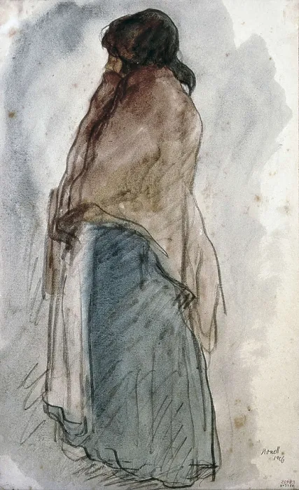 Framed Print : NONELL i MONTURIOL, Isidre (1873-1911). Postmodern art. Watercolour. SPAIN. Barcelona. National Art Museum of Catalonia. AISA / Everett Collection**US SALES ONLY**