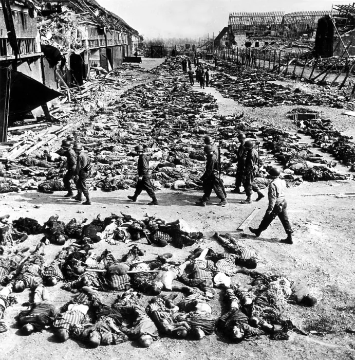 Framed Print : NORDHAUSEN, GERMANY--Row upon row of starved emaciated bodies fill the yard of Lager Nordhausen, much-bombed German concentration camp near Nordhausen, Germany. 4 / 25 / 45 Framed Print : NORDHAUSEN, GERMANY--Row upon row of starved emaciated bodies fill the yard of Lager Nordhausen, much-bombed German concentration camp near Nordhausen, Germany. 4 / 25 / 45