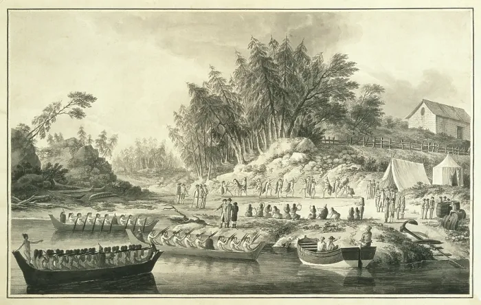 Framed Print : North America. Expedition of Malaspina (1789-1794). Dance on the beach. Ink and feather drawing by TomAs Suria. Drawing. SPAIN. Madrid. Navy Museum. - J Framed Print : North America. Expedition of Malaspina (1789-1794). Dance on the beach. Ink and feather drawing by TomAs Suria. Drawing. SPAIN. Madrid. Navy Museum. - J