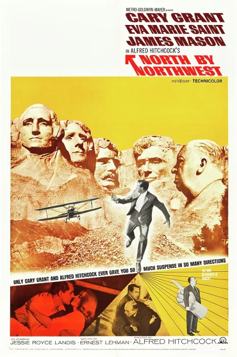Framed Print : NORTH BY NORTHWEST, Cary Grant, Eva Marie Saint, Alfred Hitchcock, 1959