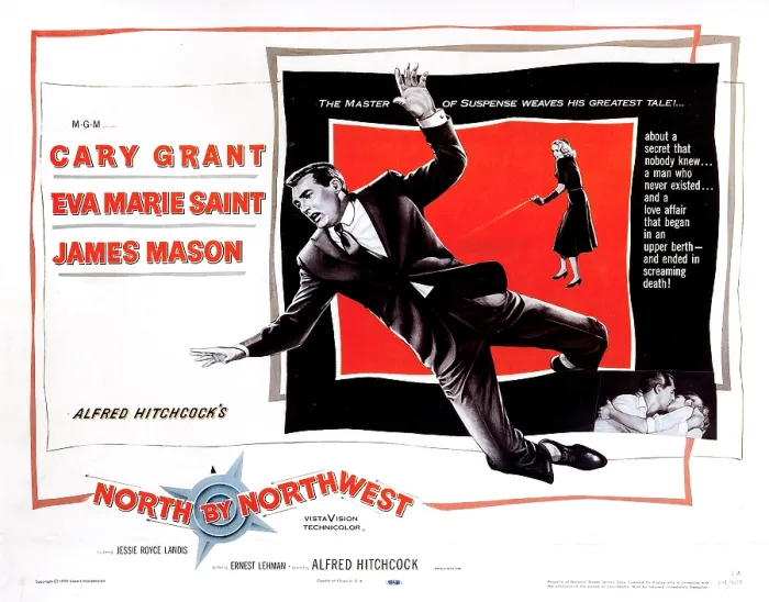Framed Print : NORTH BY NORTHWEST, from left, Cary Grant, Eva Marie Saint, 1959