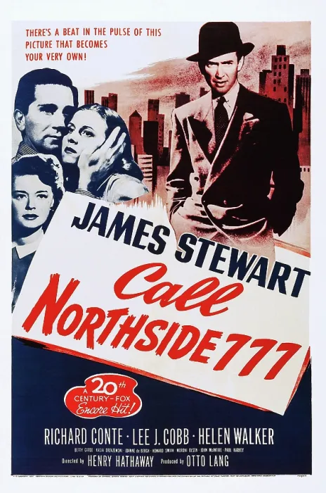 Framed Print : CALL NORTHSIDE 777, US poster, top from left: Richard Conte, Betty Garde, James Stewart, Helen Walker (bottom), 1948