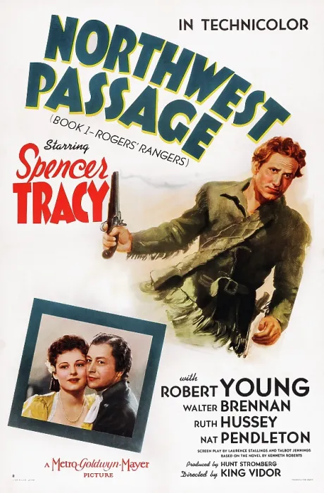 Framed Print : NORTHWEST PASSAGE, US poster art, inset: Ruth Hussey, Robert Young; top: Spencer Tracy, 1940 Framed Print : NORTHWEST PASSAGE, US poster art, inset: Ruth Hussey, Robert Young; top: Spencer Tracy, 1940