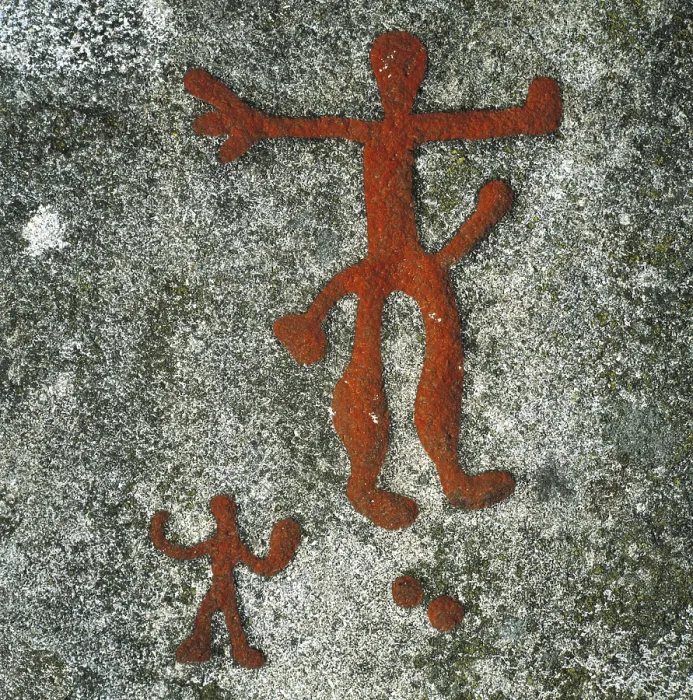 Framed Print : NORWAY. Begby. Anthropomorphic figures (1000 BC). - Cirani / Iberfoto / Everett Collection (527203)**US SALES ONLY**