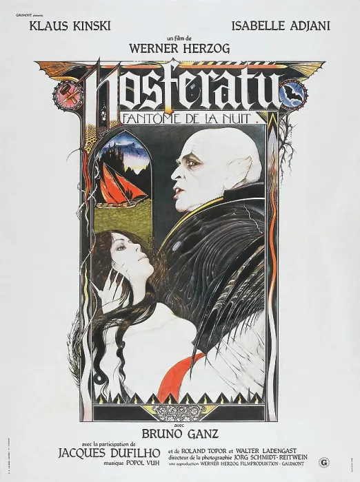 Framed Print : NOSFERATU THE VAMPYRE, (aka NOSFERATU: PHANTOM DER NACHT, aka NOSFERATU FANTOME DE LA NUIT), French poster, from left: Isabelle Adjani, Klaus Kinski, 1979 Framed Print : NOSFERATU THE VAMPYRE, (aka NOSFERATU: PHANTOM DER NACHT, aka NOSFERATU FANTOME DE LA NUIT), French poster, from left: Isabelle Adjani, Klaus Kinski, 1979