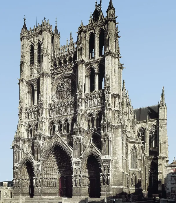 Framed Print : Notre-Dame Cathedral of Amiens. 1220-1402. FRANCE. Amiens. Notre Dame cathedral. Faade (13th c.). Gothic art. Architecture. AISA / Everett Collection**US SALES ONLY** Framed Print : Notre-Dame Cathedral of Amiens. 1220-1402. FRANCE. Amiens. Notre Dame cathedral. Faade (13th c.). Gothic art. Architecture. AISA / Everett Collection**US SALES ONLY**