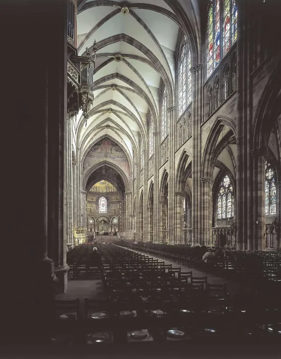 Framed Print : Notre-Dame Cathedral of Chartres. 1194-1290. FRANCE. Chartres. Notre Dame cathedral. Central nave. Gothic art. Architecture. AISA / Everett Collection**US SALES ONLY**