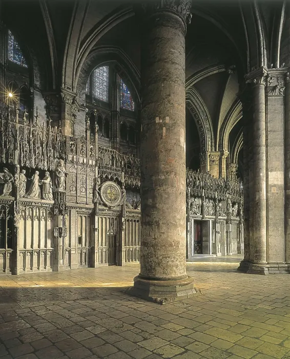 Framed Print : Notre-Dame Cathedral of Chartres. 1194-1290. FRANCE. CENTRE. EURE-ET-LOIR. Chartres. Notre Dame cathedral. Choir (12th c.). Gothic art. AISA / Everett Collection**US SALES ONLY**