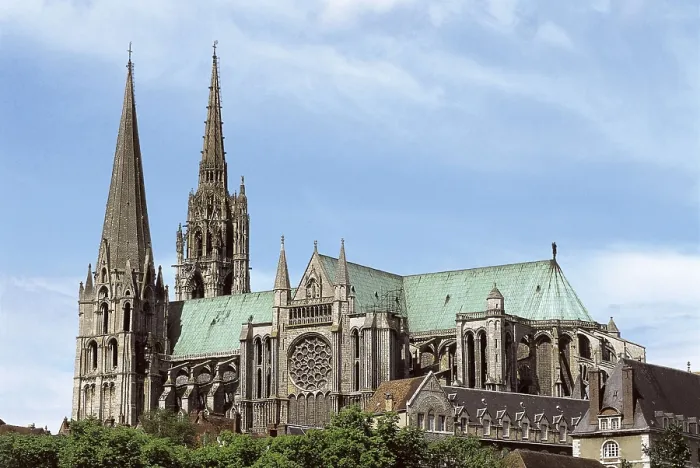 Framed Print : Notre-Dame Cathedral of Chartres. 1194-1290. FRANCE. CENTRE. EURE-ET-LOIR. Chartres. Notre Dame cathedral. Gothic art. AISA / Everett Collection**US SALES ONLY**