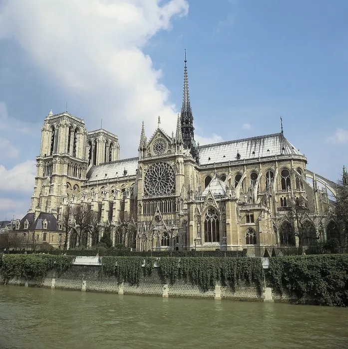 Framed Print : Notre Dame Cathedral of Paris. 1163-1345. FRANCE. LE-DE-FRANCE. Paris. Cathedral of Notre-Dame. South side. Gothic art. AISA / Everett Collection**US SALES ONLY**