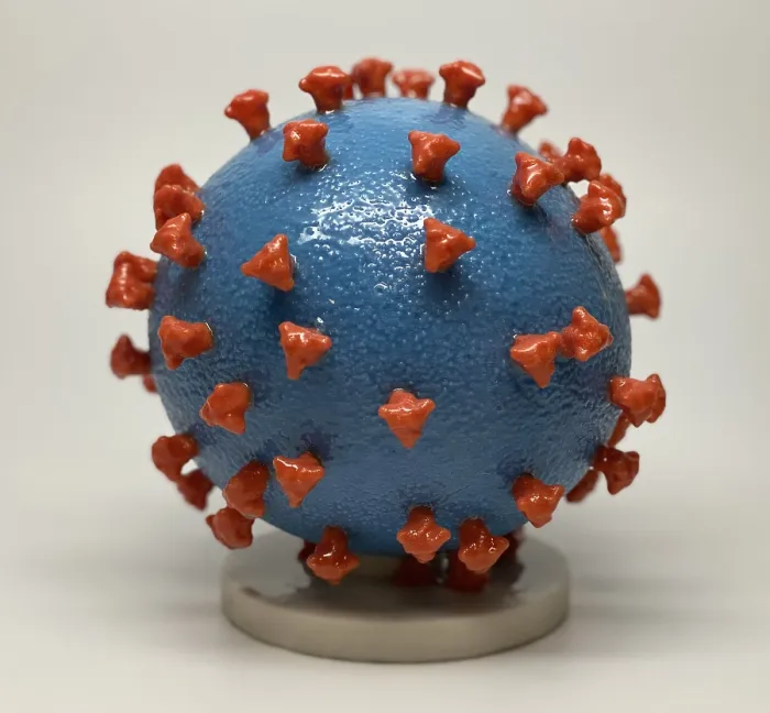 Framed Print : Novel Coronavirus SARS-CoV-2, causes coronavirus disease-2019, abbreviated as COVID-19. Scientific representation created in the form of a 3-D print Framed Print : Novel Coronavirus SARS-CoV-2, causes coronavirus disease-2019, abbreviated as COVID-19. Scientific representation created in the form of a 3-D print