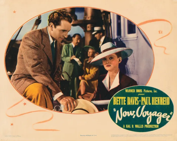 Framed Print : NOW, VOYAGER, lobbycard, from left: Bette Davis, Paul Henreid, 1942