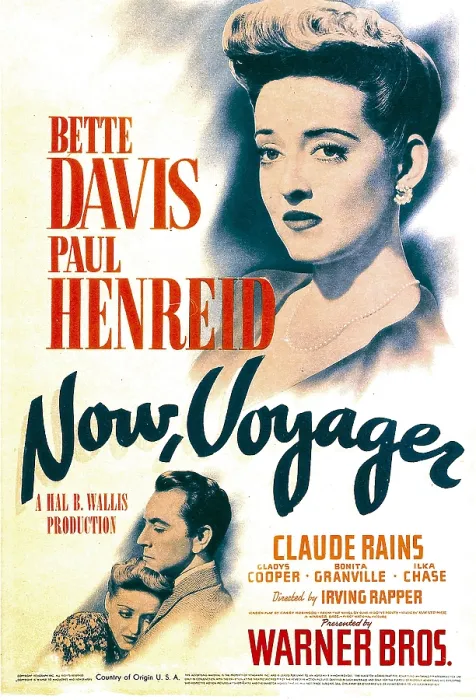 Framed Print : NOW, VOYAGER, top: Bette Davis, bottom from left: Bette Davis, Paul Henreid on midget window card, 1942
