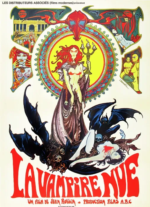 Framed Print : THE NUDE VAMPIRE, (aka LA NUE VAMPIRE; THE NAKED VAMPIRE), 1970