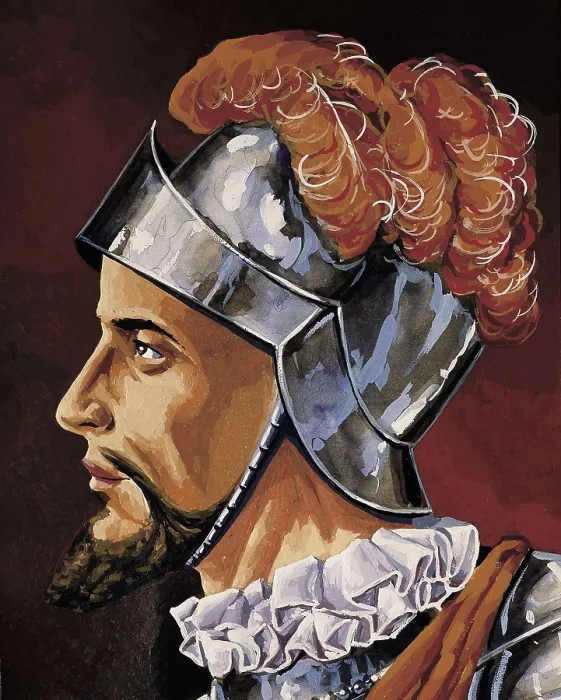 Framed Print : NUEZ DE BALBOA, Vasco (1475-1517). Oil on canvas. AISA / Everett Collection**US SALES ONLY**