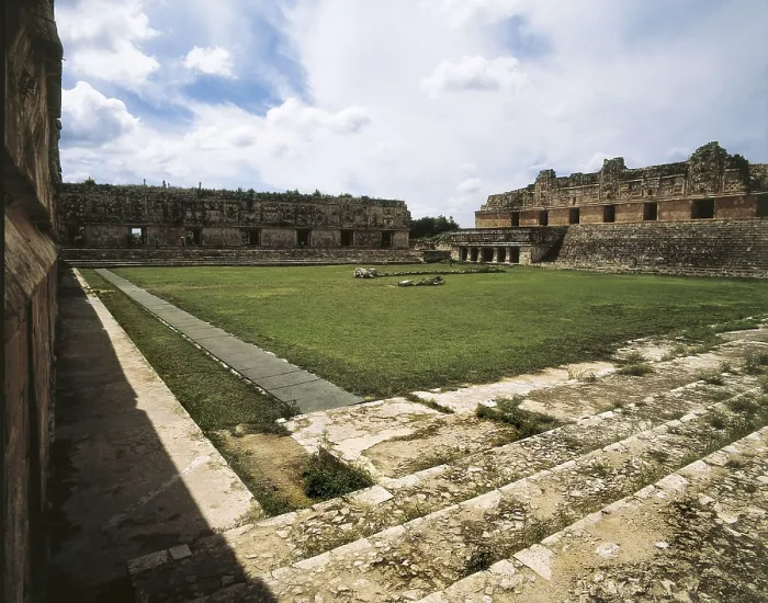 Framed Print : Nunnery Quadrangle. MEXICO. YUCATN. Uxmal. Palace complex formed by four buildings. Gate and courtyard. Puuc style. Maya art. AISA / Everett Collection**US SALES ONLY**