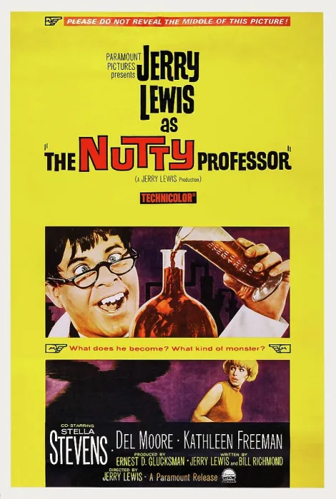 Framed Print : THE NUTTY PROFESSOR, US poster, from top: Jerry Lewis, Stella Stevens, 1963 Framed Print : THE NUTTY PROFESSOR, US poster, from top: Jerry Lewis, Stella Stevens, 1963