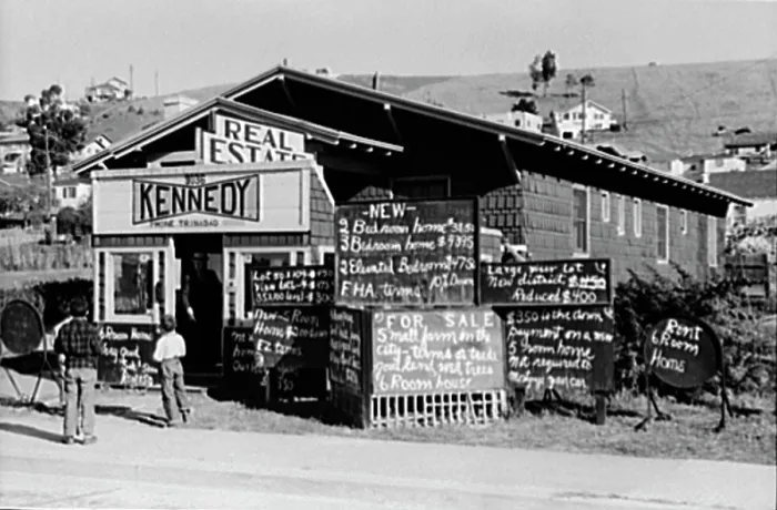 Framed Print : Oakland, California - Real Estate Office, 1940 Framed Print : Oakland, California - Real Estate Office, 1940