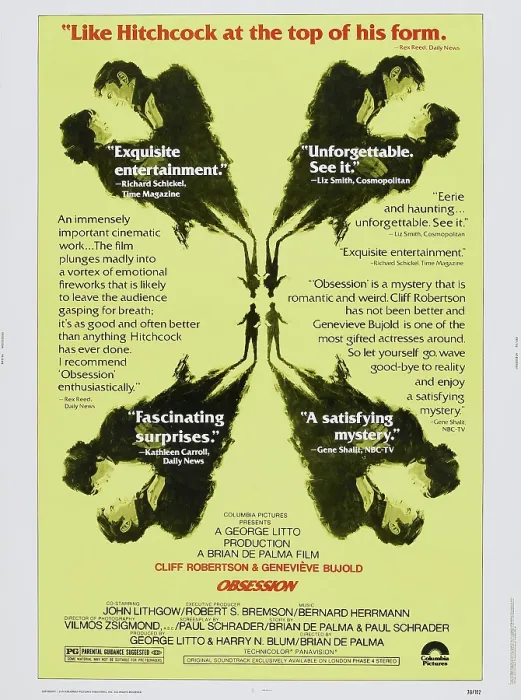 Framed Print : OBSESSION, US poster art, 1976