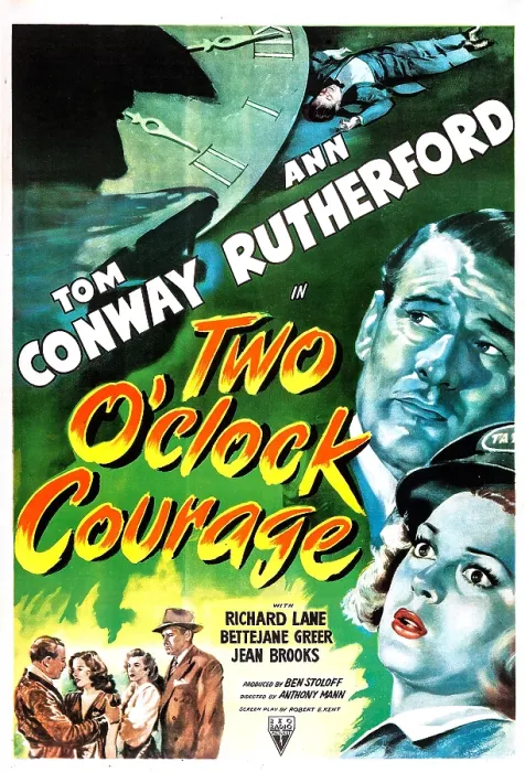 Framed Print : TWO O'CLOCK COURAGE, US poster, Tom Conway, Ann Rutherford, 1945