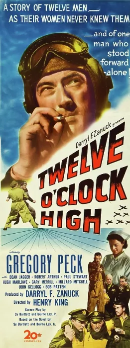 Framed Print : TWELVE O'CLOCK HIGH, Gregory Peck, insert poster art, 1949, TM and Copyright (c) 20th Century-Fox Film Corp. All Rights Reserved