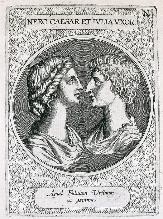 Framed Print : OCTAVIA (42-62); NERO, Lucius Domitius Nero Claudius (37-68). Portrait of the Emperor Nero and his first wife Octavia. Engraving. SPAIN. Madrid. National Library Framed Print : OCTAVIA (42-62); NERO, Lucius Domitius Nero Claudius (37-68). Portrait of the Emperor Nero and his first wife Octavia. Engraving. SPAIN. Madrid. National Library