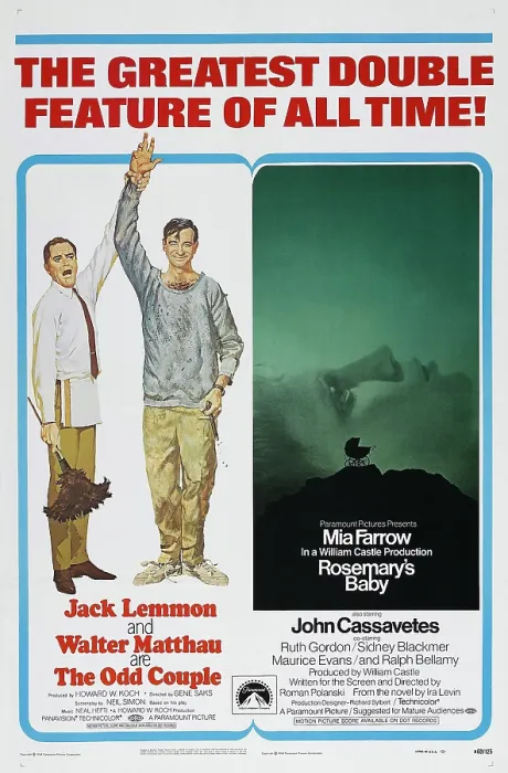 Framed Print : THE ODD COUPLE, ROSEMARY'S BABY, US poster, from left: Jack Lemmon, Walter Matthau, 1968 Framed Print : THE ODD COUPLE, ROSEMARY'S BABY, US poster, from left: Jack Lemmon, Walter Matthau, 1968