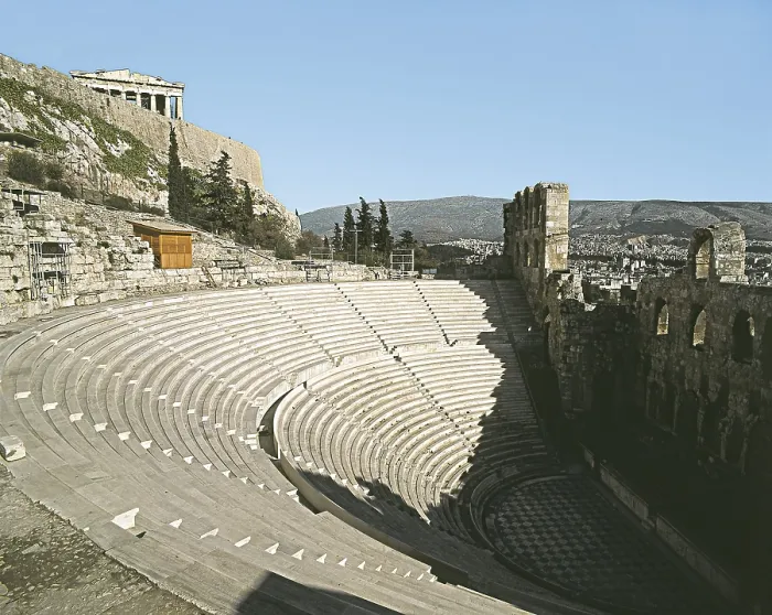 Framed Print : Odeon of Herodus Atticus. ca. 161 BC. GREECE. ATTICA. Athens. Acropolis. Classical Greek art. Architecture. AISA / Everett Collection**US SALES ONLY** Framed Print : Odeon of Herodus Atticus. ca. 161 BC. GREECE. ATTICA. Athens. Acropolis. Classical Greek art. Architecture. AISA / Everett Collection**US SALES ONLY**