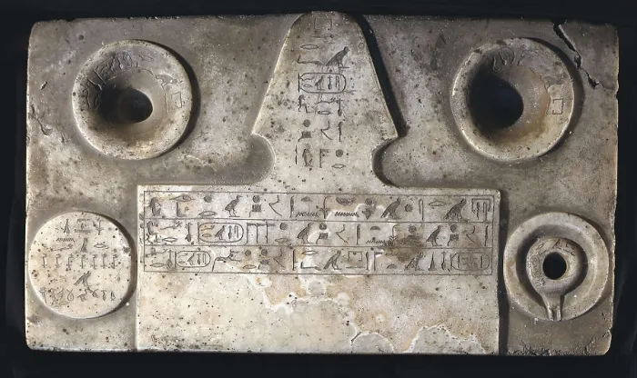 Framed Print : Offering Table. 2323 -2150 BC. 6th Dynasty. Egyptian art. Old Kingdom. Sculpture. EGYPT. Cairo. Egyptian Museum. Proc: EGYPT. Saqqara. AISA / Everett Collection**US SALES ONLY**