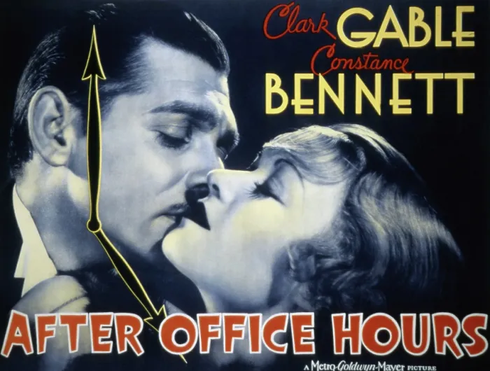 Framed Print : AFTER OFFICE HOURS, Clark Gable, Constance Bennett, 1935