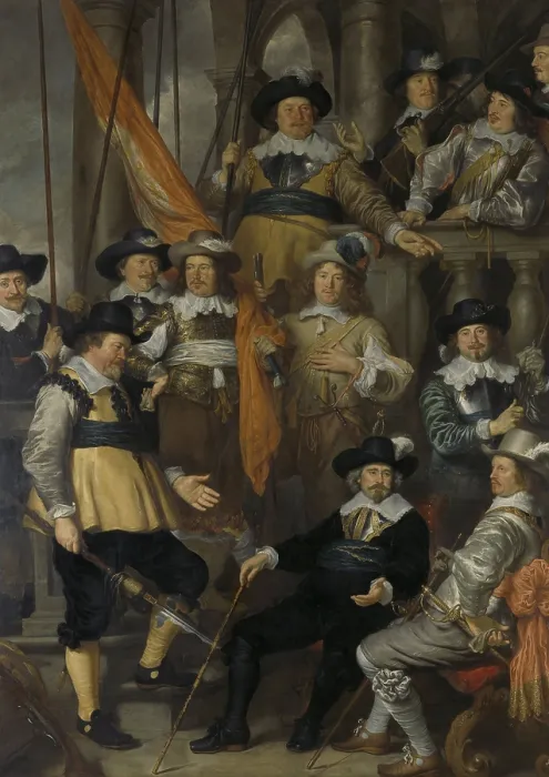 Framed Print : Officers and Gunmen of District VIII in Amsterdam, by Govert Flinck, 1645, Dutch oil painting