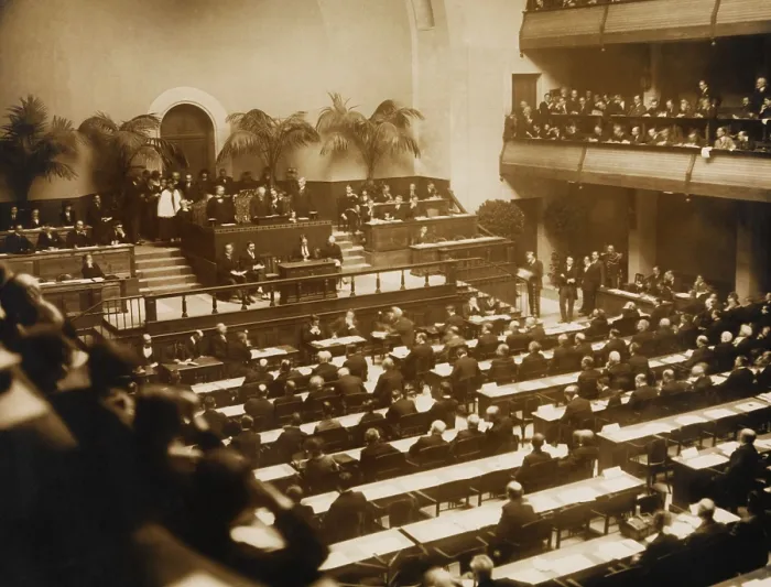 Framed Print : Official opening of the League of Nations, Geneva, Switzerland, Nov. 15, 1920 (BSLOC_2017_1_31)
