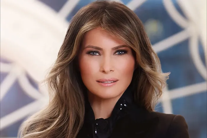 Framed Print : Official photo of First Lady Melania Trump, by Belgian photographer, Regine Mahaux. There is obvious digital manipulation and retouching Framed Print : Official photo of First Lady Melania Trump, by Belgian photographer, Regine Mahaux. There is obvious digital manipulation and retouching