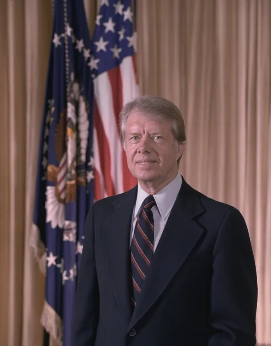 Framed Print : Official portrait of President Jimmy Carter. Ca. 1977-1980