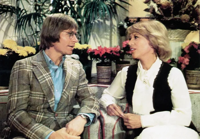 Framed Print : OH, GOD!, from left: John Denver, Dinah Shore, 1977 Framed Print : OH, GOD!, from left: John Denver, Dinah Shore, 1977