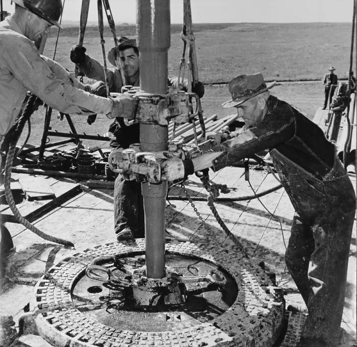Framed Print : Oil well worked by wildcat drillers