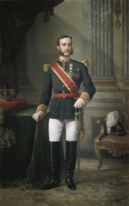 Framed Print : OJEDAManuel (19th c.). Portrait of Alfonso XII. 1884. Oil on canvas. AISA / Everett Collection (121331)**US SALES ONLY**