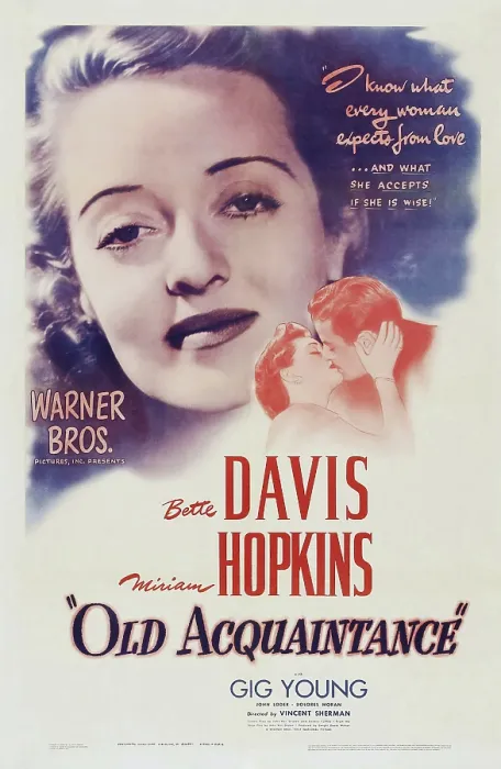 Framed Print : OLD ACQUAINTANCE, US poster art, top: Bette Davis, bottom l-r: Bette Davis, Gig Young on poster art, 1943