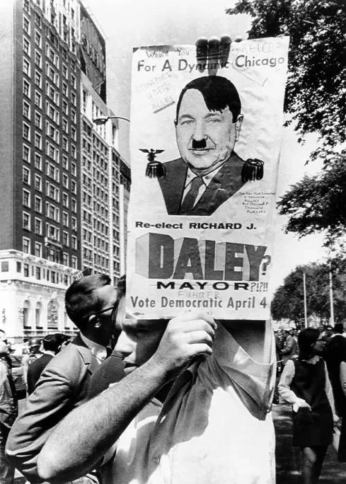 Framed Print : An old campaign poster of Chicago Mayor Richard Daley, with a few new touches