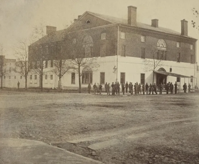 Framed Print : Old Capitol prison, Washington, D.C. 1861-65. It previously served as the temporary Capitol of the United States from 1815 to 1819, then as a boarding house, and school