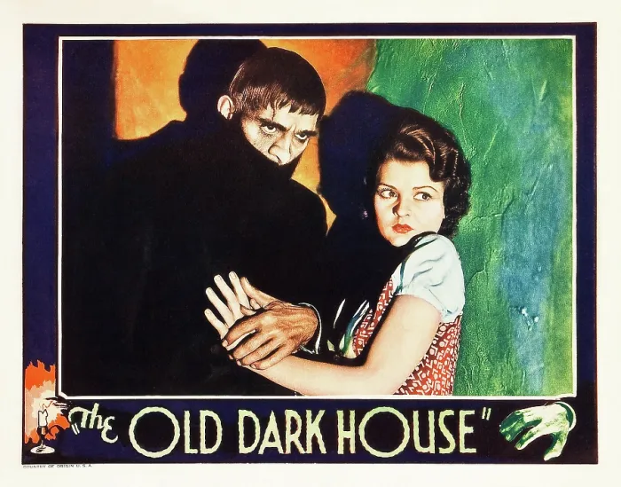 Framed Print : THE OLD DARK HOUSE, l-r: Boris Karloff, Lilian Bond on lobbycard, 1932 Framed Print : THE OLD DARK HOUSE, l-r: Boris Karloff, Lilian Bond on lobbycard, 1932