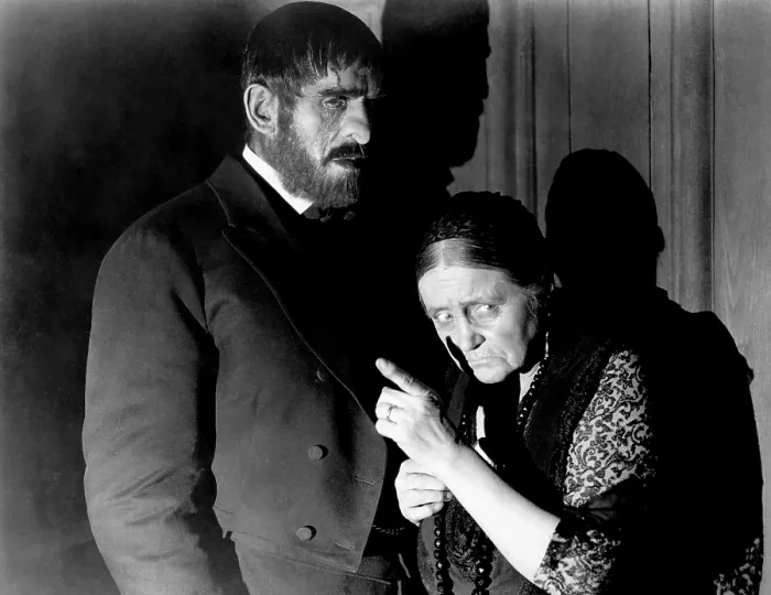 Framed Print : THE OLD DARK HOUSE, from left, Boris Karloff, Eva Moore, 1932