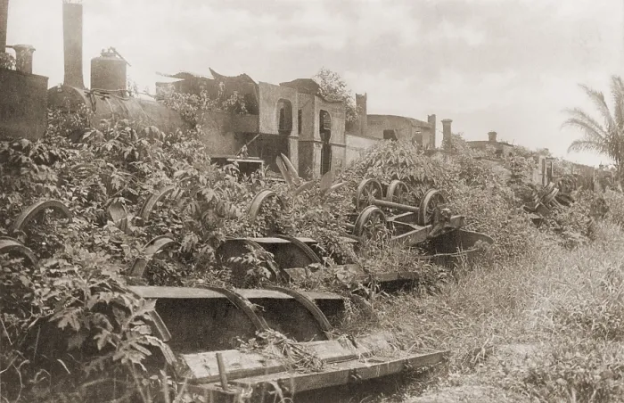Framed Print : Old French machinery, used in Panama Canal construction, abandoned in Panama jungle. The French began construction of a canal through Panama in 1881, but stopped work in 1889 Framed Print : Old French machinery, used in Panama Canal construction, abandoned in Panama jungle. The French began construction of a canal through Panama in 1881, but stopped work in 1889