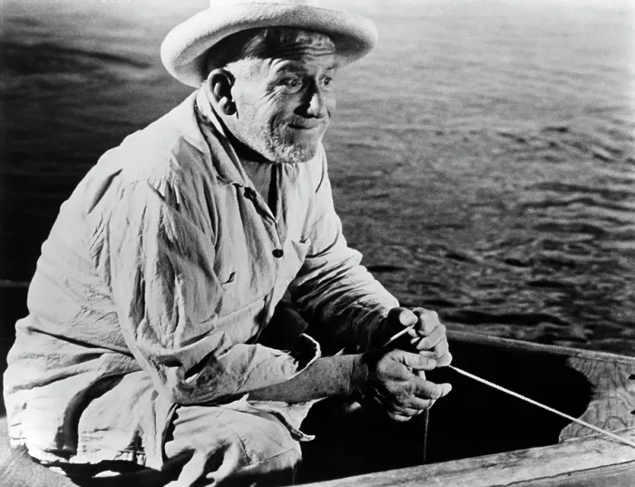 Framed Print : THE OLD MAN AND THE SEA, Spencer Tracy, 1958
